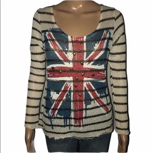 Mandee England flag sweater